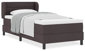 Cama Box com Colchão vidaXL Castanho Escuro 90x200 cm Tecido