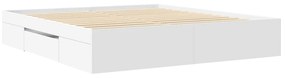 Estrutura de cama 200x200 cm derivados de madeira branco