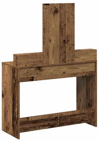 Mesa de Maquiagem vidaXL com Gavetas Madeira Antiga 100x41x140 cm