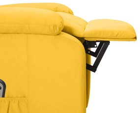 Poltrona elevatória tecido amarelo