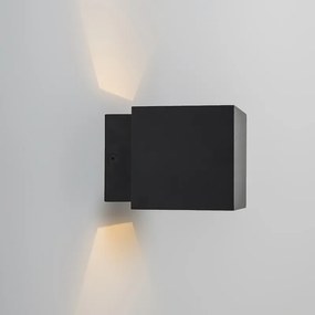 Conjunto de 2 candeeiros de parede design preto / dourado, incluindo LED - Caja Moderno