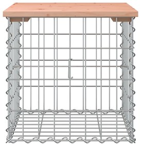 Banco jardim design gabião 43x44x42 cm madeira douglas maciça