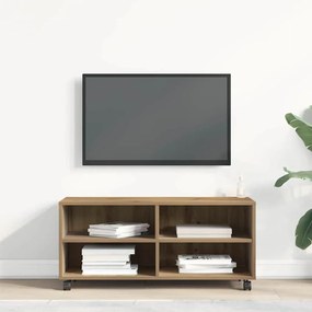 Armário de TV vidaXL Carvalho Artesanal 90x35x35 cm Madeira Técnica