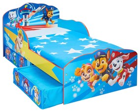 CAMA INFANTIL PATRULHA PATA + COLCHÃO E ALMOFADA 142 cm x 77 cm x 63 cm AZUL