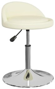 vidaXL Banco de bar couro artificial cor creme