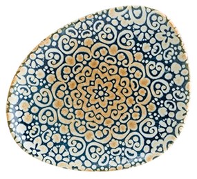 Prato Pão Porcelana Alhambra Multicor 19X15X2cm