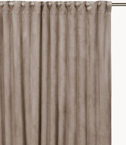 Cortinas escurecedoras em veludo multi-banda Estelle, conjunto de 2, L 135 cm