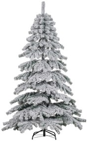 HOMCOM Árvore de Natal Ø116x180 cm Neve Artificial com 627 Pontas de P