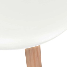 Cadeiras de jantar 6 pcs plástico branco