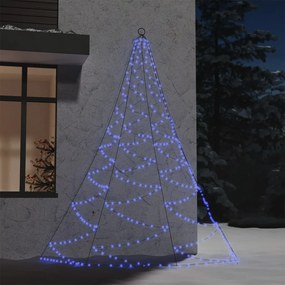 328642 vidaXL Árvore de Natal parede 260 luzes LED 3 m int/ext azul