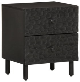 vidaXL Mesa de cabeceira 40x33x46 cm madeira de mangueira maciça preto
