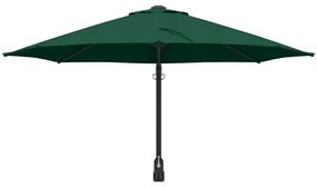 Guarda-sol de Jardim de Parede Verde 250 cm