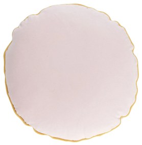 Kave Home - Capa almofada redonda Fresia 100% algodão rosa Ø 45 cm