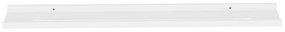 Prateleiras de parede 2 pcs 100x9x3 cm branco brilhante