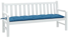 Almofadão p/ banco jardim 180x50x7 cm mesclado tecido azul