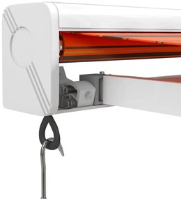 Toldo retrátil 4,5x3 m tecido e alumínio laranja e castanho