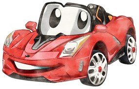 Cama infantil Luk carro de corrida 160x80 branca com grade - colchão e estrado incluído
