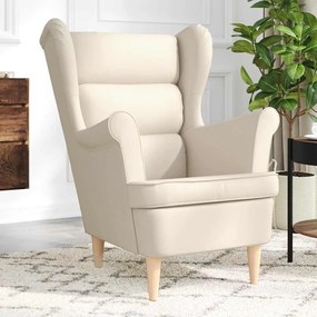vidaXL Cadeira com apoio braços 74x84x100 cm tecido de linho branco