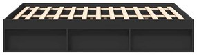 Estrutura de cama de casal 135x190 cm preto