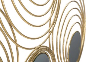 PAINEL DE PAREDE DE FERRO 3D RAYS CM 90X2,5X45 Dourado