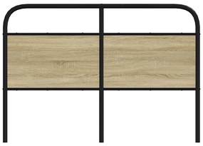 Cabeceira de cama 135 cm derivados madeira/aço carvalho sonoma