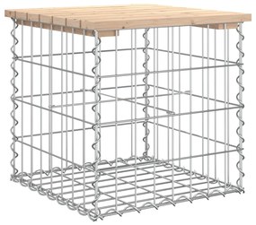 Banco de jardim c/ design gabião 43x44x42 cm pinho maciço