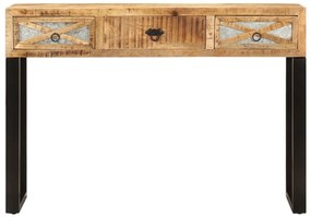 Mesa consola 110x30x76 cm madeira de mangueira maciça