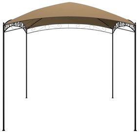 Gazebo 3x4x2,65 m 180 g/m² cinzento-acastanhado