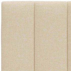 Cama com colchão 120x200 cm tecido cor creme