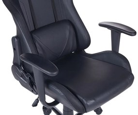 Cadeira gaming em pele sintética preta com iluminação LED GLEAM Beliani
