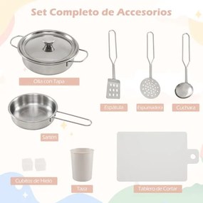 Cozinha de brinquedo de madeira com luzes e sons com quadro negro e acessórios de cozinha para crianças 131 x 47 x 92 cm branco