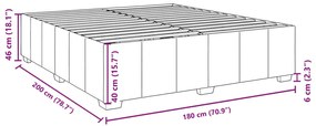 Estrutura de cama sem colchão 180x200 cm tecido cor creme