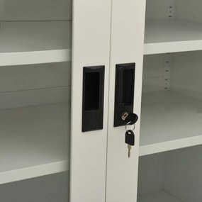 Armário de escritório 90x40x105 cm aço cinzento-claro