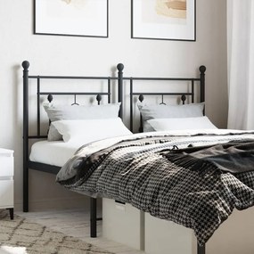 Cabeceira de cama 140 cm metal preto