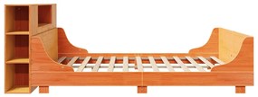 Cama sem colchão 180x200 cm pinho maciço castanho-mel