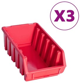 34 pcs kit caixas arrumação c/ painéis parede vermelho e preto