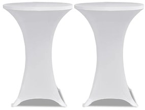 Capa para mesa de pé elástica Ø60 cm 4 pcs branco