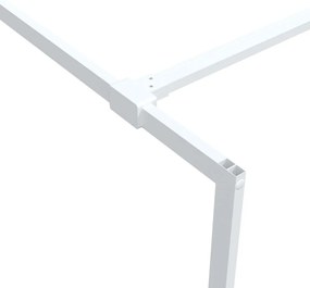 Divisória de chuveiro branco 100x195 cm vidro ESG transparente
