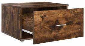Gabinete de Gavetas Carvalho Fumado MDF com Folheado
