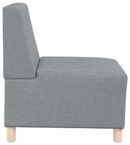 Cadeira de Sofá Cinza Claro 55 cm em Tecido 3 pcs