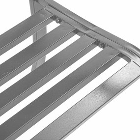 Banco de jardim 120 cm aço preto