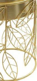 CONJUNTO DE 2 SUPORTES VASOS DOURADO Ø 23X43-20X36 CM (PLANTAS NÃO INCLUIDAS)