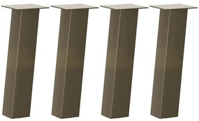 Pés para mesa de centro 4 peças aço natural 30 cm aço