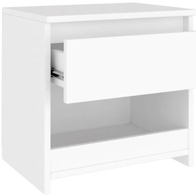 Mesas de cabeceira 2 pcs 40x30x39 cm derivados madeira branco