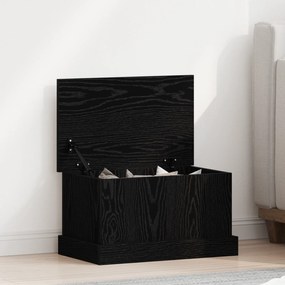 Caixa de Armazenamento vidaXL Preto Carvalho 50x30x28 cm Madeira Reconstituída