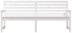Banco de jardim 203,5x48x91,5 cm madeira de pinho maciça branco