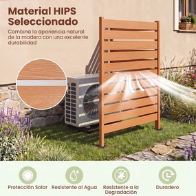 1x Painel de Privacidade para Jardim, 93 x 63,5 x 154,5 cm, Instalação Flexível, Castanho