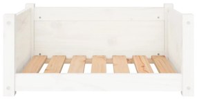 Cama para cães 65,5x50,5x28 cm madeira de pinho maciça branco