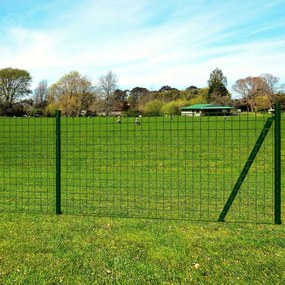 vidaXL Cerca 25x0,8 m aço verde