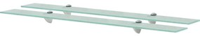 Prateleiras flutuantes 2 pcs vidro 90x10 cm 8 mm